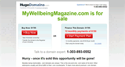 Desktop Screenshot of mywellbeingmagazine.com
